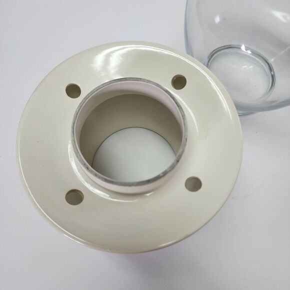 Home Interiors Candle Shade/Topper with Rooster and Glass Vase - Picture 4 of 6